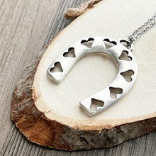 Load image into Gallery viewer, Horseshoe necklace silver