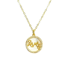 Load image into Gallery viewer, Mama necklace gold coin jewelry for mom