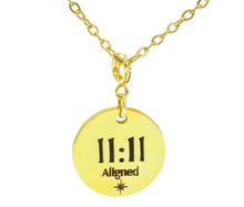 Load image into Gallery viewer, 1111 angel number necklace paper clip chain