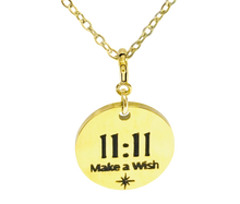 Load image into Gallery viewer, 1111 angel number necklace paper clip chain