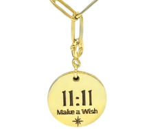 Load image into Gallery viewer, 1111 angel number necklace paper clip chain