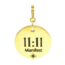 Load image into Gallery viewer, 1111 Angel Number Pendant, Manifest Charm, 18K Gold Spiritual Jewelry