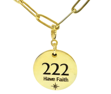 Load image into Gallery viewer, 222 angel number necklace paper clip chain
