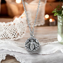Load image into Gallery viewer, Bee coin necklace