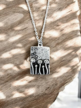 Load image into Gallery viewer, Mushroom necklace unique bohemian jewelry silver or bronze