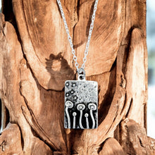 Load image into Gallery viewer, Mushroom necklace unique bohemian jewelry silver or bronze