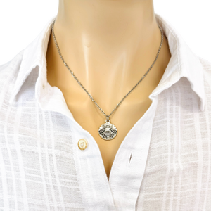 Bee coin necklace