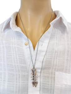Fish bones necklace