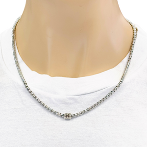 Horoscope stainless steel box chain zodiac necklace for men