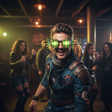 Load image into Gallery viewer, prism kaleidoscope steampunk goggles burning man festival glasses