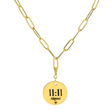 Load image into Gallery viewer, 1111 angel number necklace paper clip chain