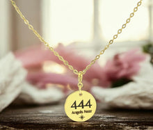 Load image into Gallery viewer, 444 angel number necklace 