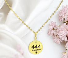 Load image into Gallery viewer, 444 angel number necklace 