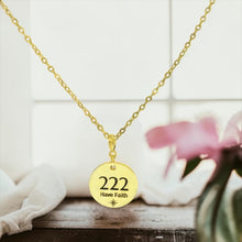 Load image into Gallery viewer, 222 angel number necklace paper clip chain