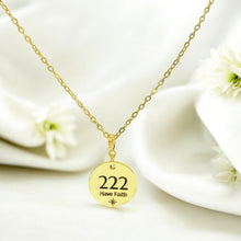 Load image into Gallery viewer, 222 angel number necklace paper clip chain