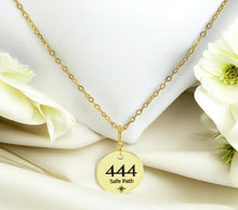 Load image into Gallery viewer, 444 angel number necklace 