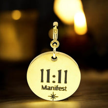 Load image into Gallery viewer, 1111 Angel Number Pendant, Manifest Charm, 18K Gold Spiritual Jewelry