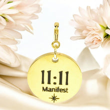 Load image into Gallery viewer, 1111 Angel Number Pendant, Manifest Charm, 18K Gold Spiritual Jewelry