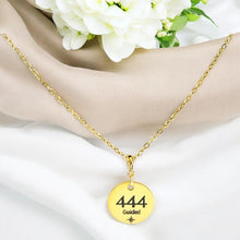 Load image into Gallery viewer, 444 angel number necklace 