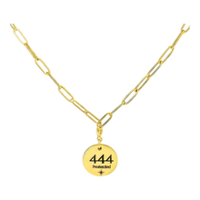 Load image into Gallery viewer, 444 angel number necklace paper clip chain