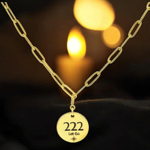 Load image into Gallery viewer, 222 angel number necklace paper clip chain