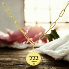 Load image into Gallery viewer, 222 angel number necklace paper clip chain