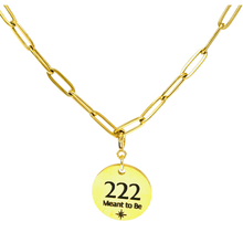Load image into Gallery viewer, 222 angel number necklace paper clip chain