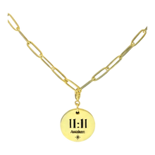 Load image into Gallery viewer, 1111 angel number necklace paper clip chain