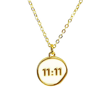 Load image into Gallery viewer, Angel number necklace 11 11 make a wish jewelry