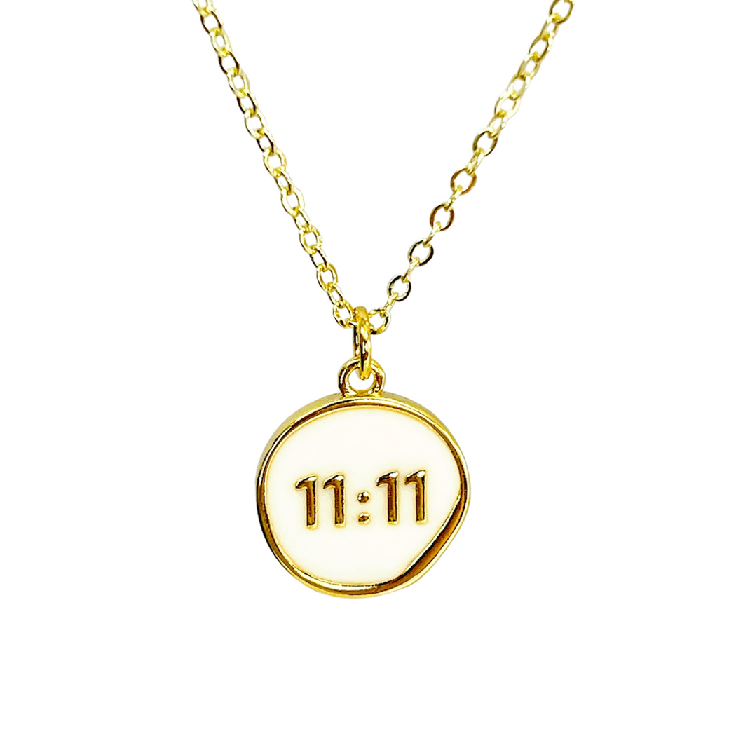 Angel number necklace 11 11 make a wish jewelry