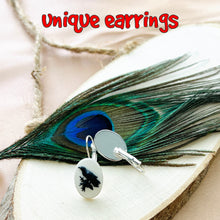 Load image into Gallery viewer, Gothic Lolita raven cameo earrings