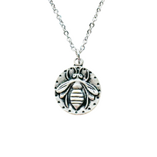 Load image into Gallery viewer, Bee coin necklace
