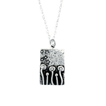 Load image into Gallery viewer, Mushroom necklace unique bohemian jewelry silver or bronze