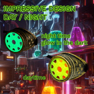 Steampunk Mad Scientist goggles gear cosplay glasses neon lenses Antique gold