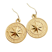 Load image into Gallery viewer, Nautical compass jewelry necklace or earrings