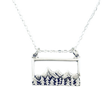 Load image into Gallery viewer, mountain range forest necklace landscape nature inspired jewelry