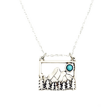 Load image into Gallery viewer, Turquoise mountain necklace bohemian western jewelry