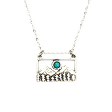 Load image into Gallery viewer, Turquoise mountain necklace bohemian western jewelry