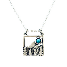 Load image into Gallery viewer, Turquoise nature necklace bohemian mountain jewelry