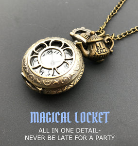 Alice in Wonderland watch necklace