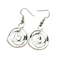 Load image into Gallery viewer, Boho spiral dangle geometric earrings