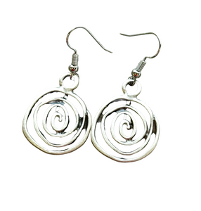 Boho spiral dangle geometric earrings