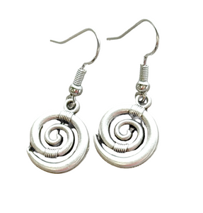 Beach vibes spiral earrings