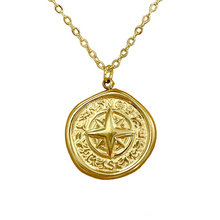 Load image into Gallery viewer, Nautical compass jewelry necklace or earrings pirate accessory