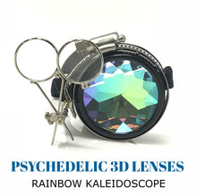 Load image into Gallery viewer, Steampunk Monocle Eyepatch Goggles- Rave Glasses, ocular loupes, Kaleidoscope lens