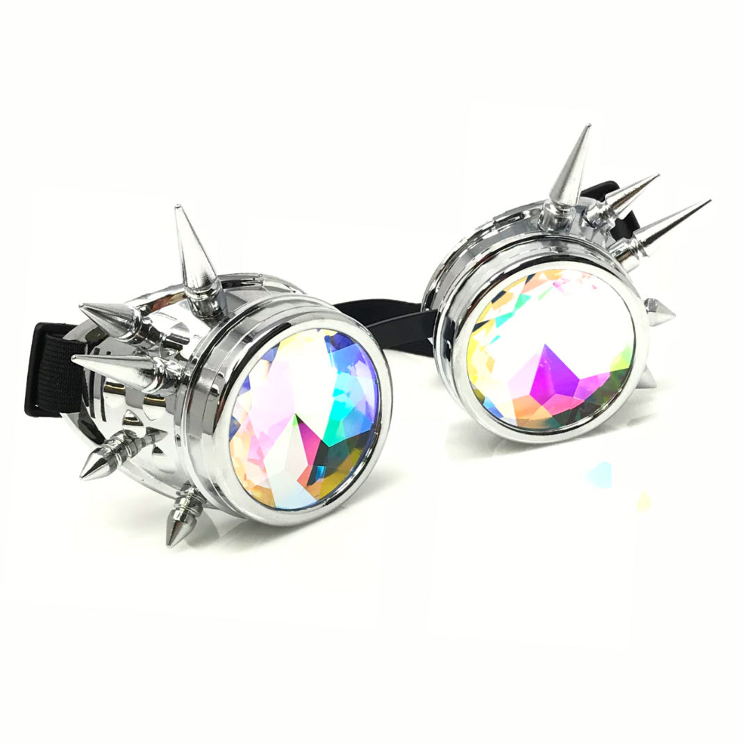 Rainbow Spike Steampunk Goggles,festival Kaleidoscope Lens Goggles, Rave  Welding Cyber Punk Goth Dieselpunk Glasses 