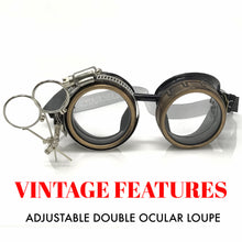 Load image into Gallery viewer, Steampunk Goggles Rave Glasses rave wear clear lenses