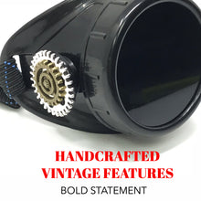 Load image into Gallery viewer, Steampunk Monocle Eyepatch Goggles- Rave Glasses, black lens